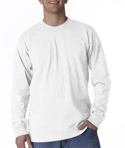 2955 Union Made: A Division of Bayside Adult Union Made Long-Sleeve Cotton Tee White