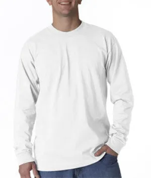 2955 Union Made: A Division of Bayside Adult Union Made Long-Sleeve Cotton Tee White