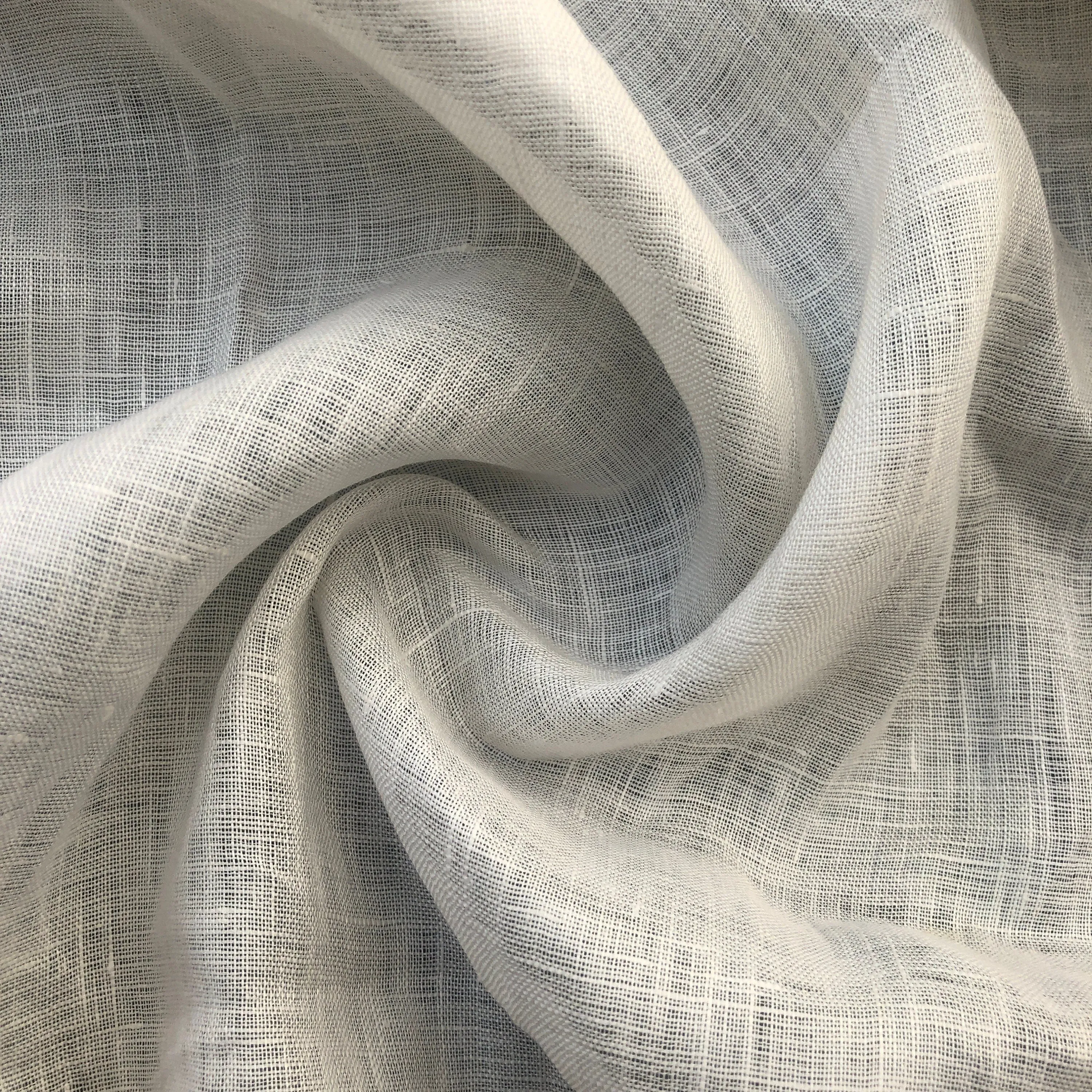 56" 100% Linen Off White 3 OZ Handkerchief Woven Fabric By the Yard