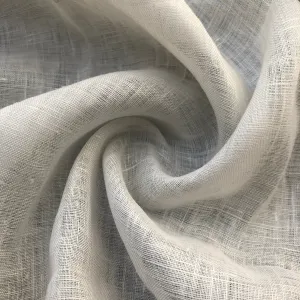 56" 100% Linen Off White 3 OZ Handkerchief Woven Fabric By the Yard