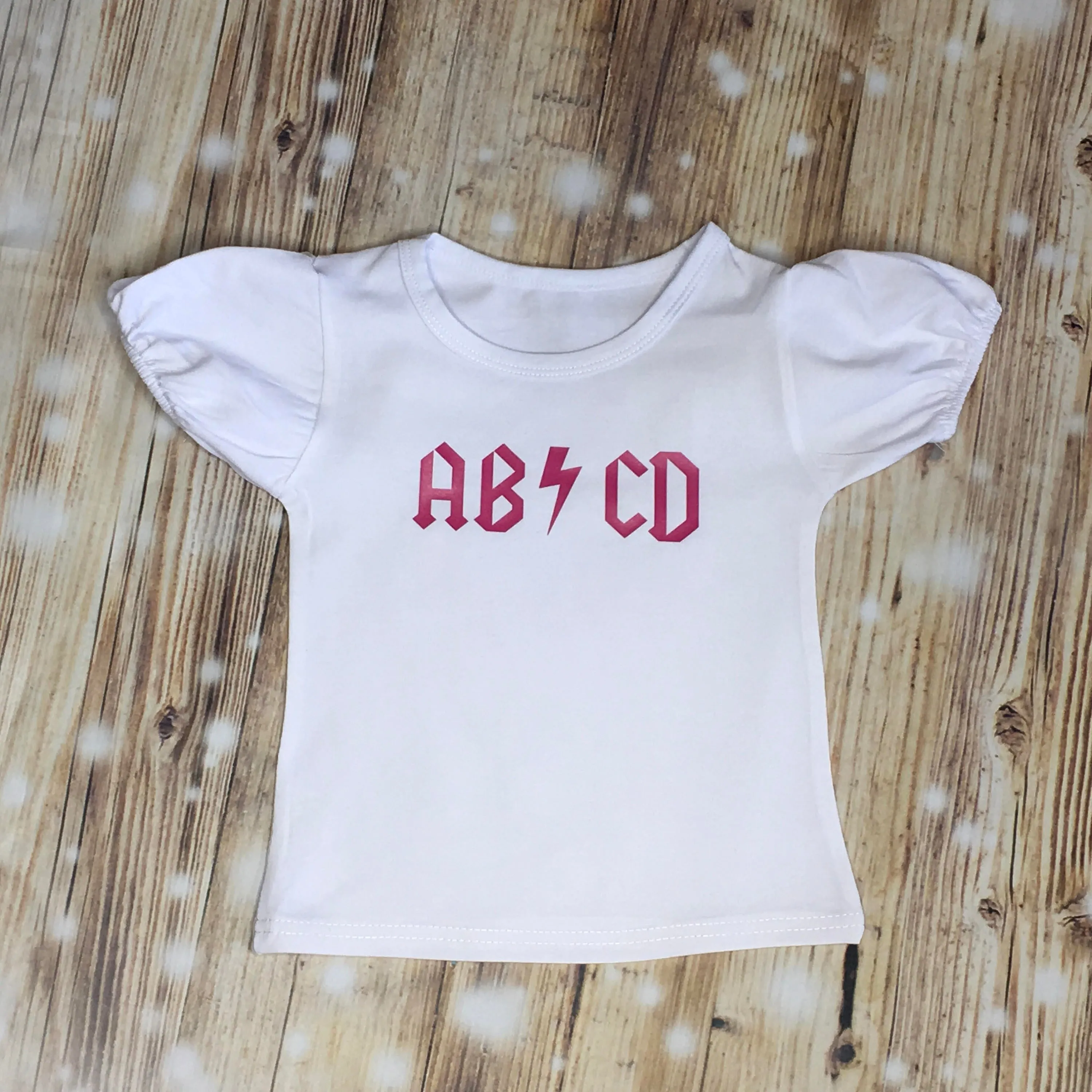 AB/CD Custom Unisex Raglan Personalized Shirt Girl Boy Birthday Baby Shower Gift Toddler Shirt