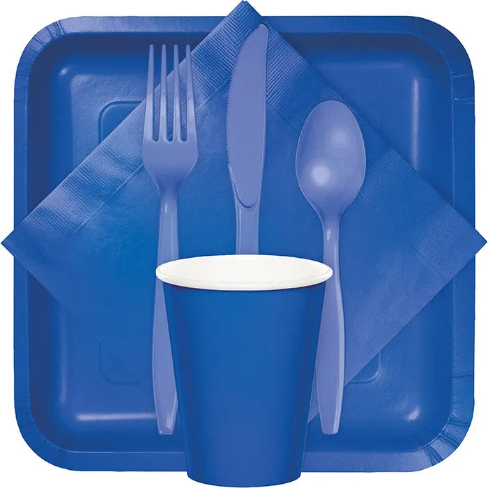 Bulk Cobalt Blue Assorted Plastic Cutlery (288 per Case)