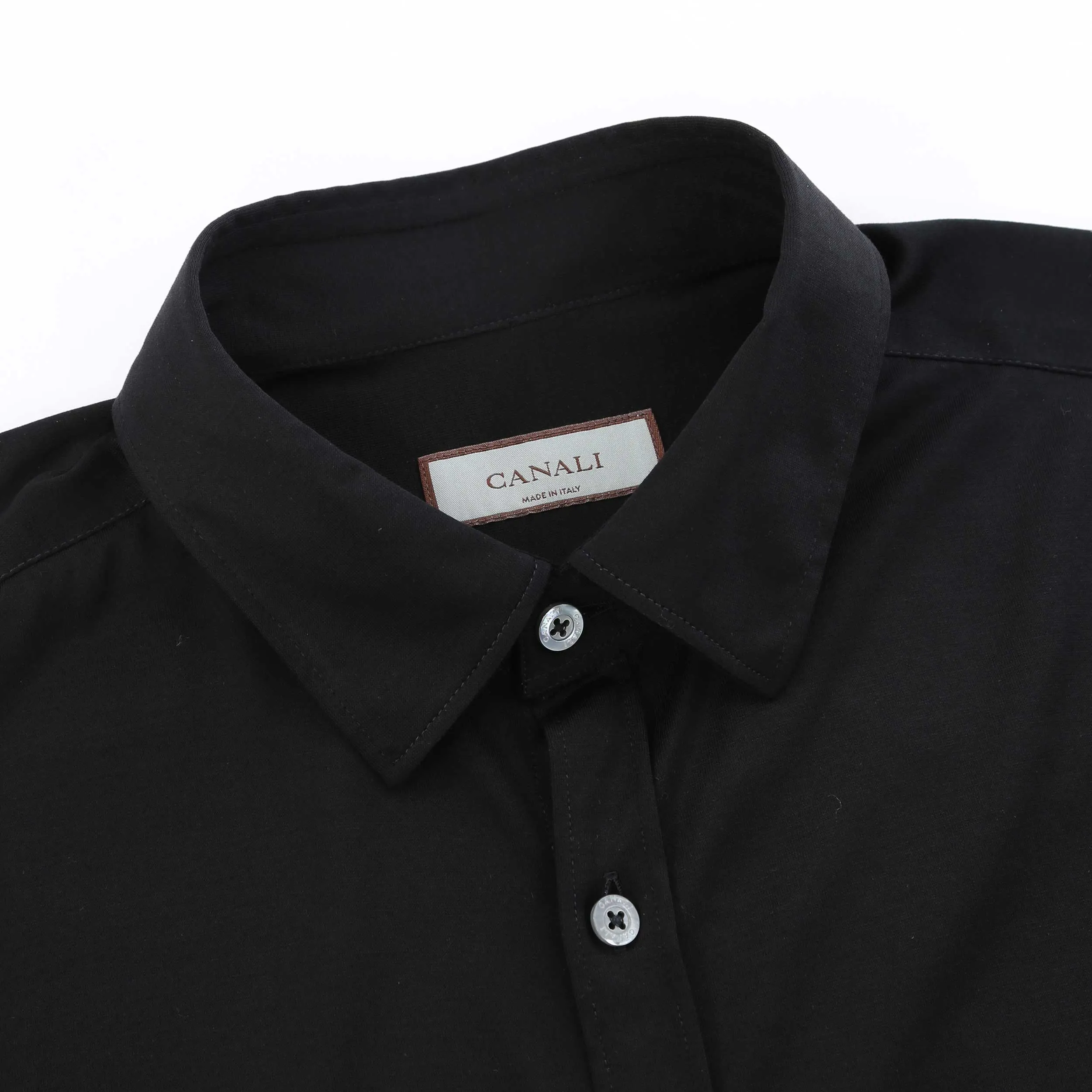 Canali Cotton Shirt in Black