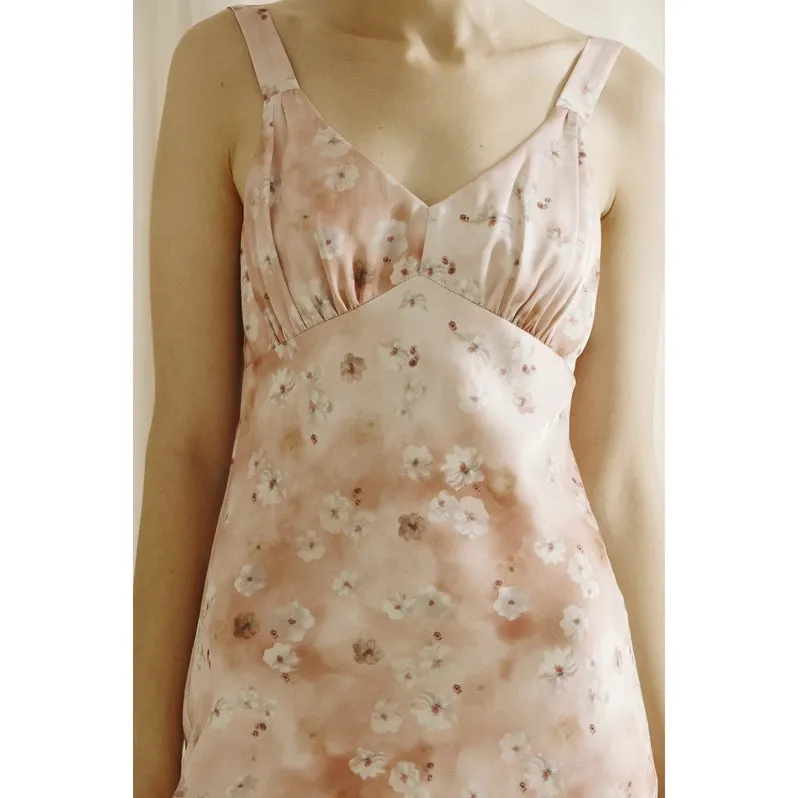 Cherry Blossom Midi Dress Pink Multi