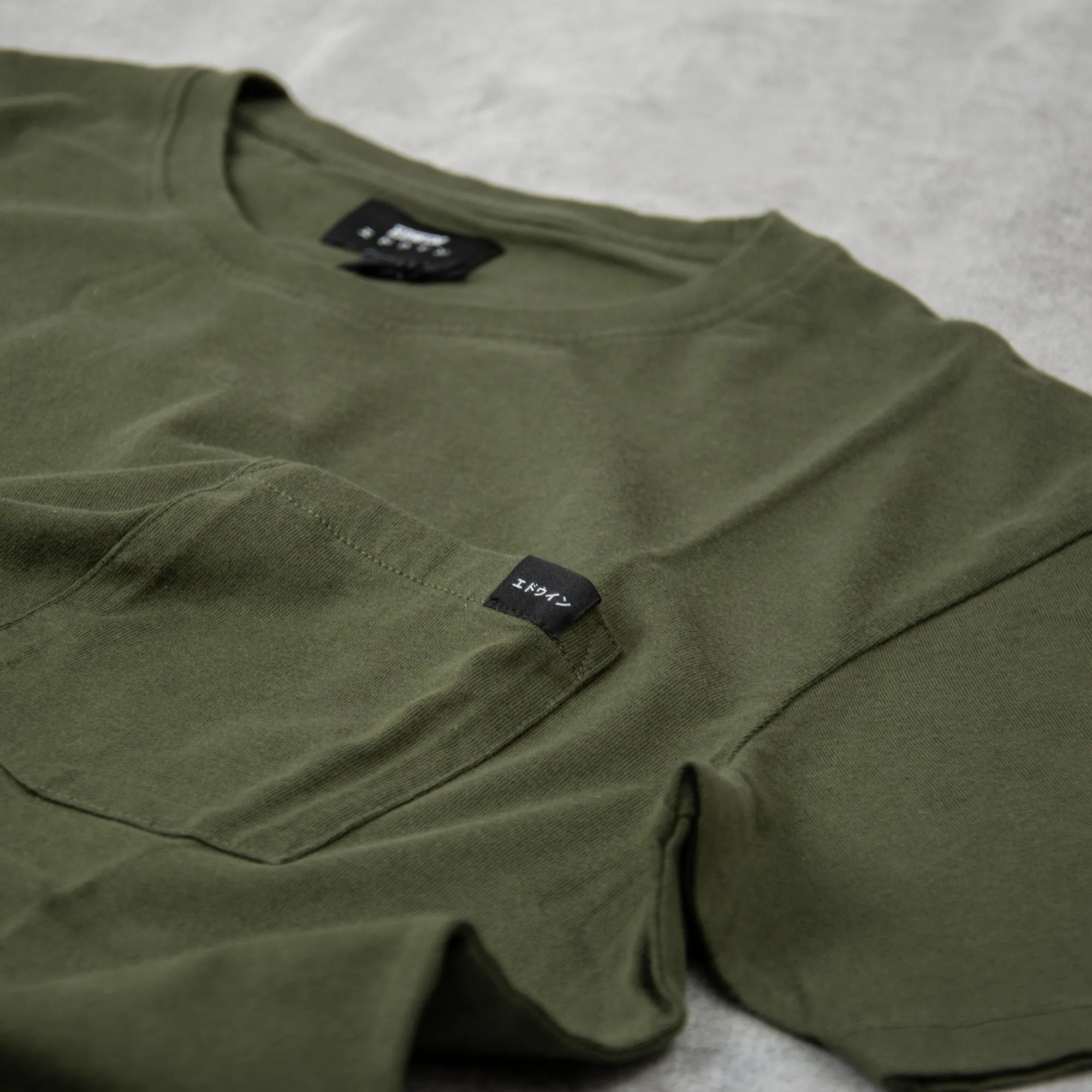 Edwin Pocket Tee - Kombu Green