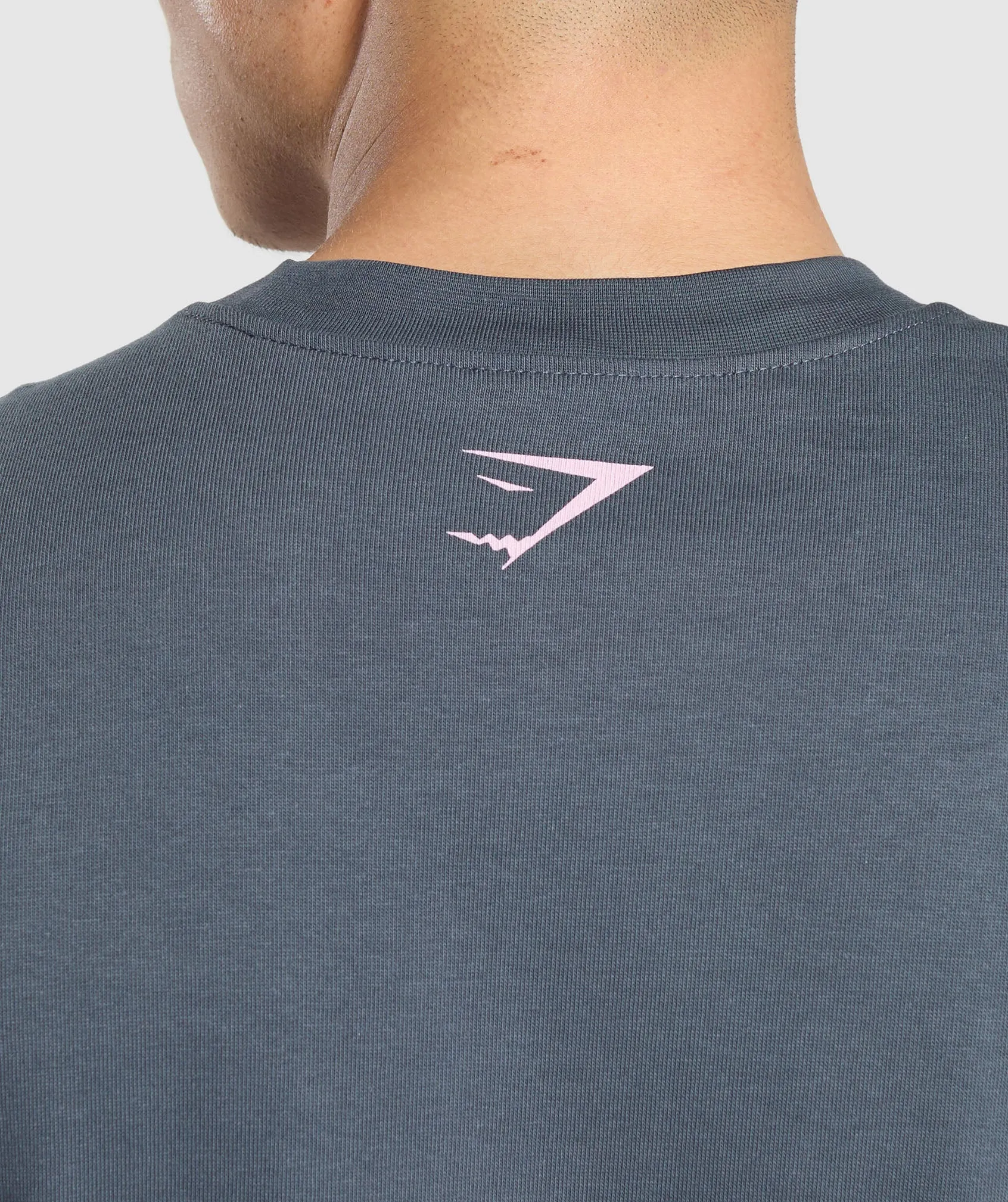 Gymshark American Muscle Extreme Oversized T-Shirt - Titanium Blue