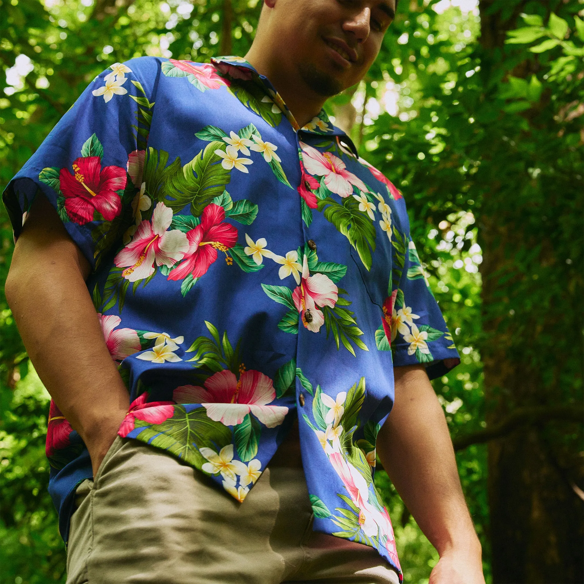 Hibiscus Plumeria Aloha Shirt