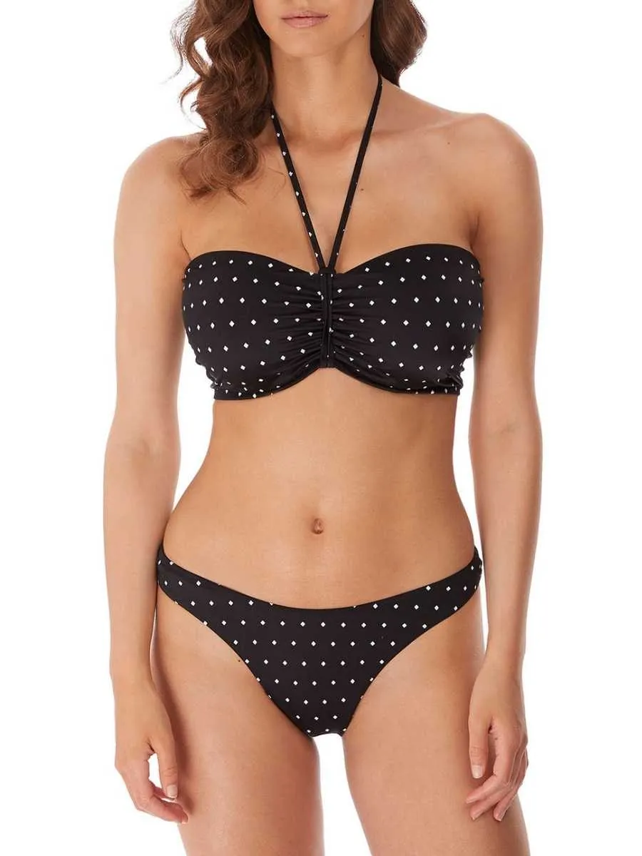 Jewel Cove Bandeau Bikini Top - Black