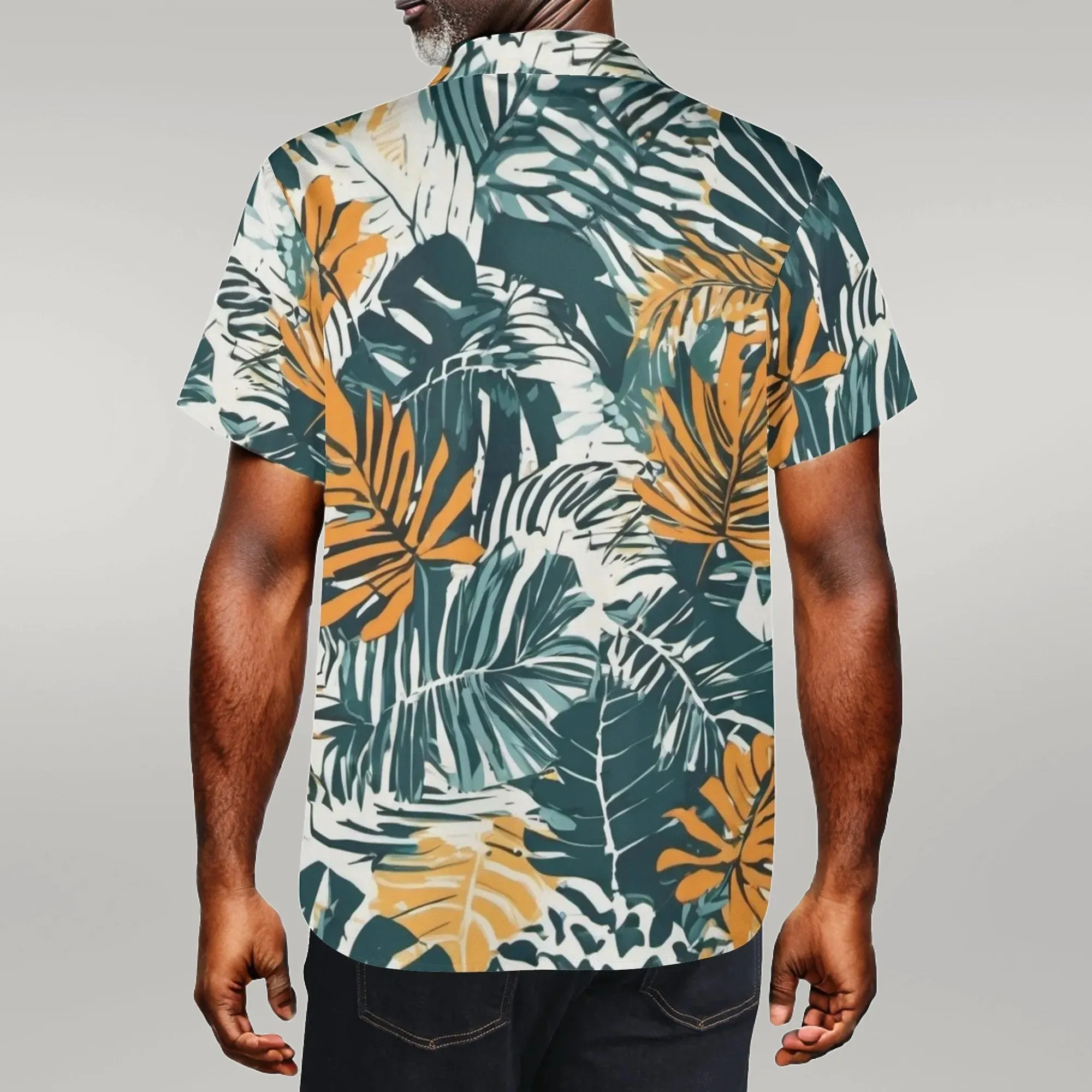 Jungle Voyage Mens Casual Hawaiian Shirt
