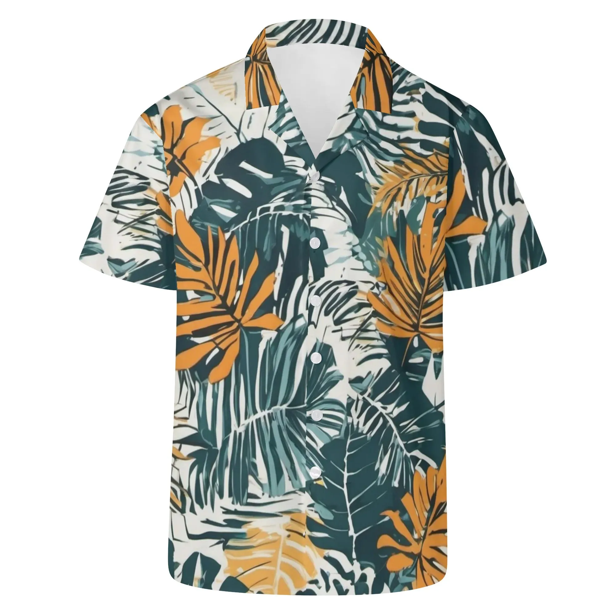 Jungle Voyage Mens Casual Hawaiian Shirt