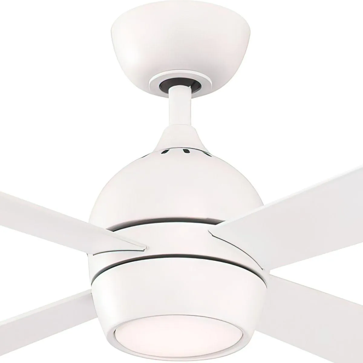 Kwad 44 Inch Matte White Modern LED Ceiling Fan with Remote