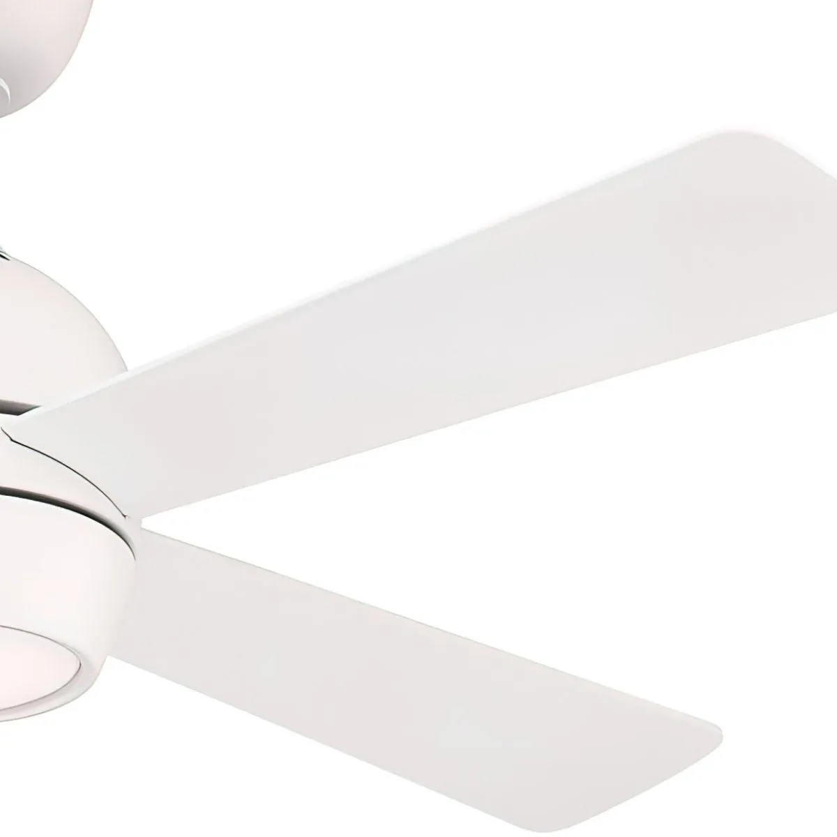 Kwad 44 Inch Matte White Modern LED Ceiling Fan with Remote