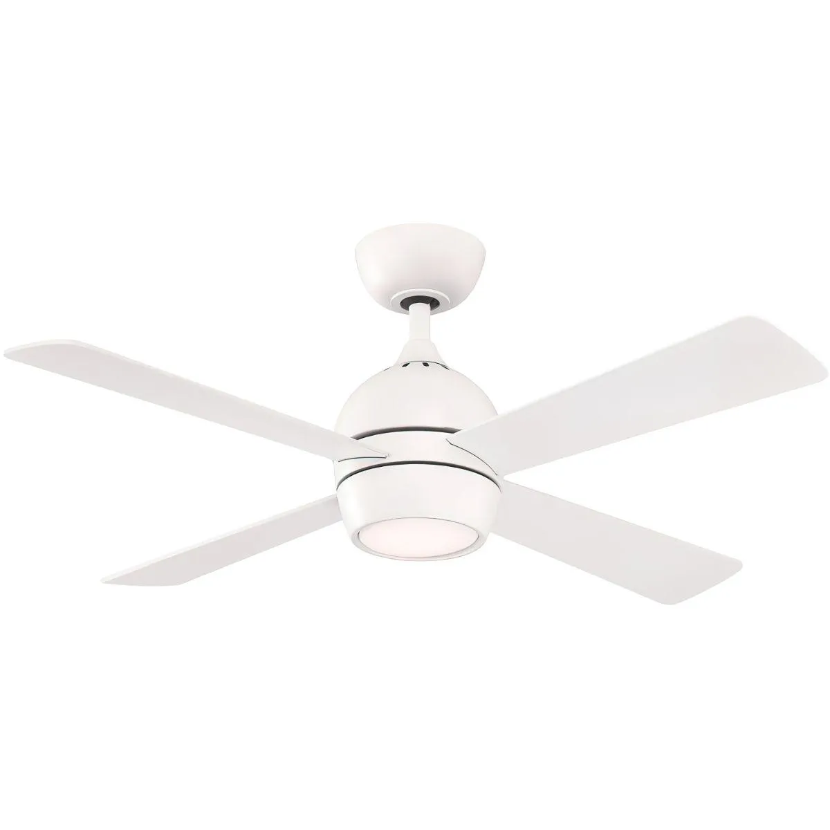 Kwad 44 Inch Matte White Modern LED Ceiling Fan with Remote