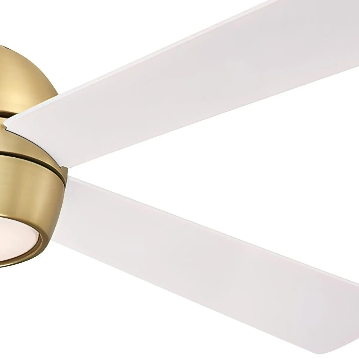 Kwad 52 Inch Brushed Satin Brass Modern LED Ceiling Fan with Remote