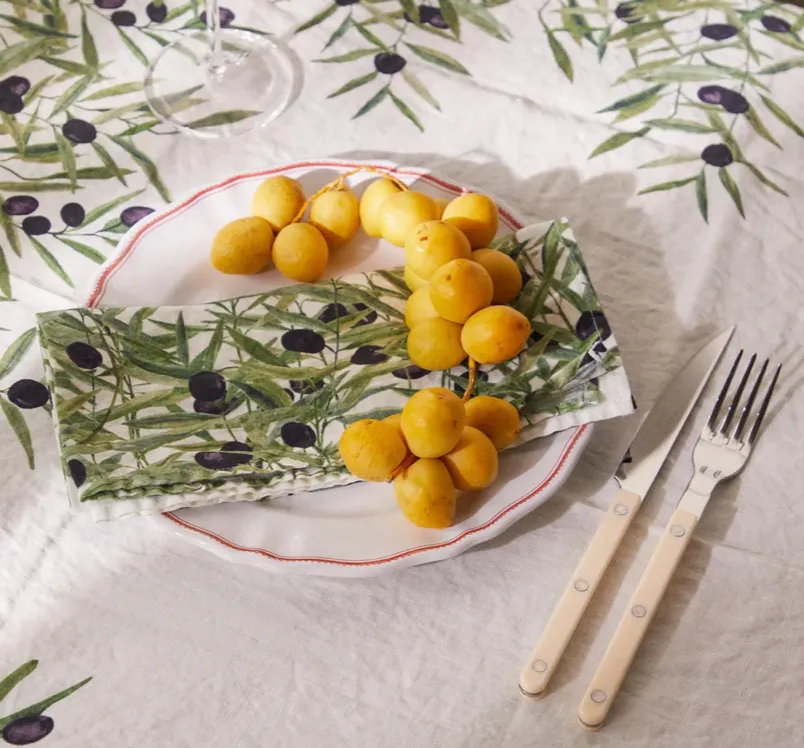 Le Olivier Linen Dinner Napkin
