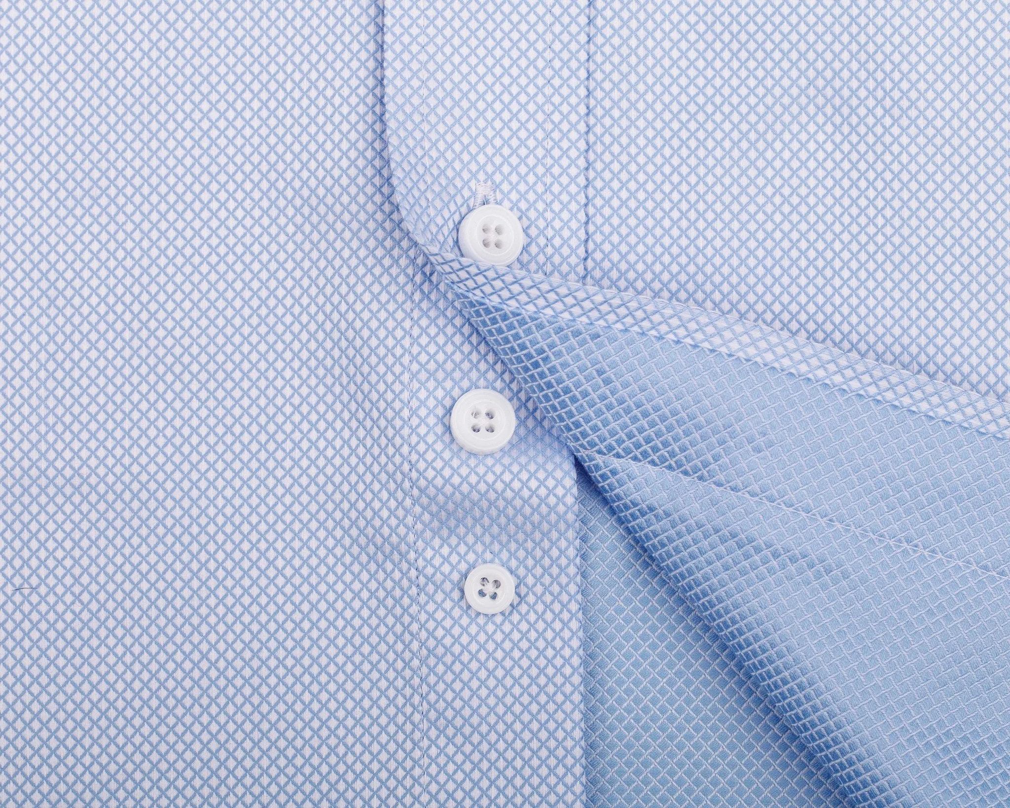 Light Blue Marcella Formal Business Dress Shirt Luxury Double French Cuff Fashion