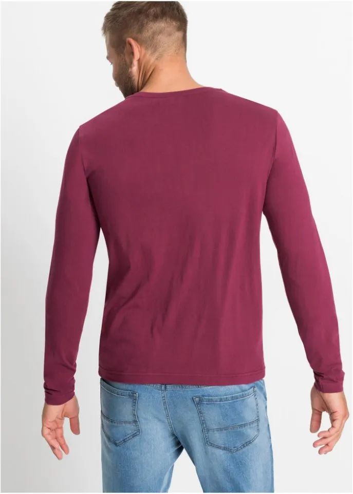 Long sleeve shirt (3 pieces) Bpc Bonprix Collection, gray