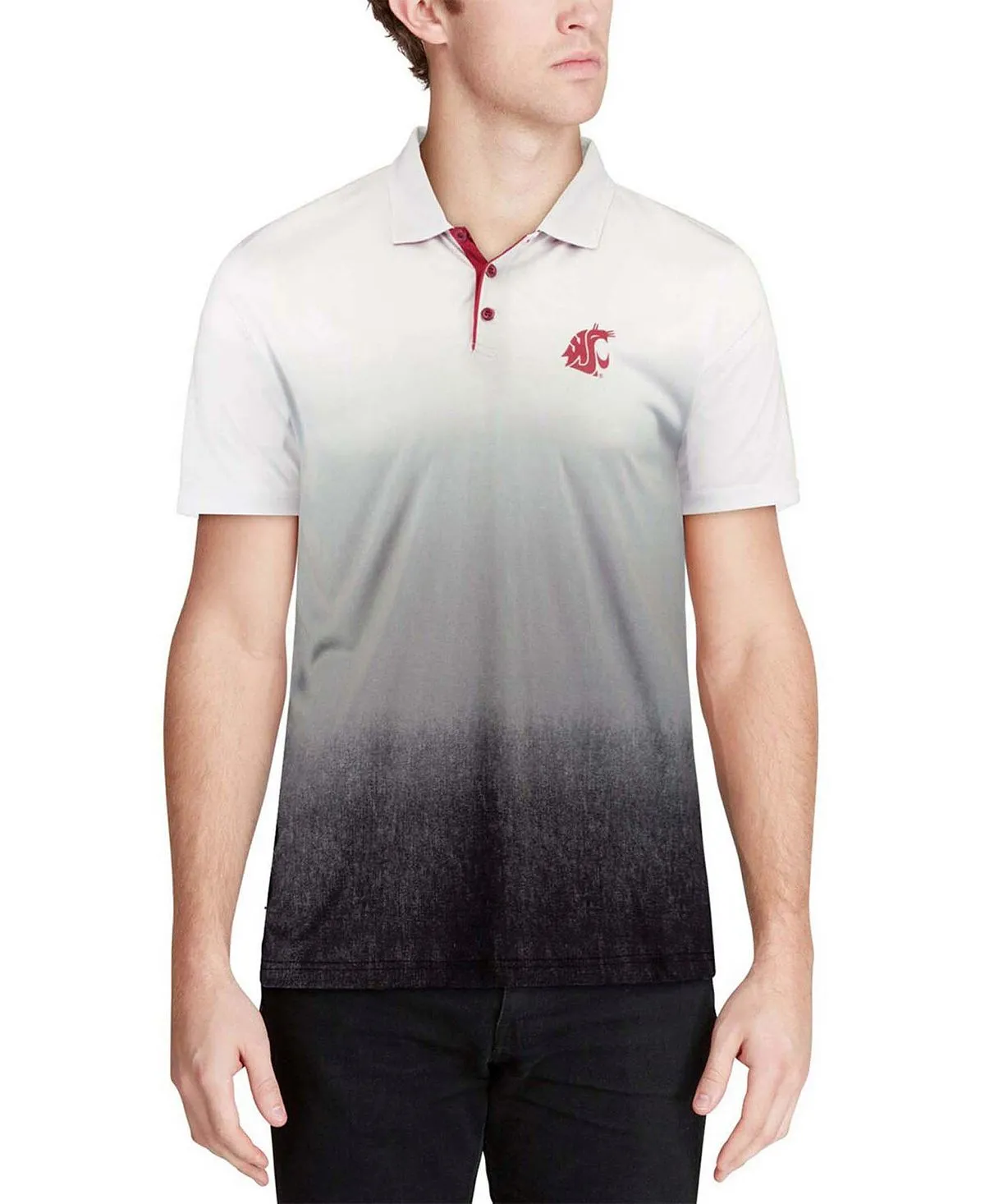 Men's Gray Logo Polo Shirt Washington State Cougars Magic Team Colosseum, Gray