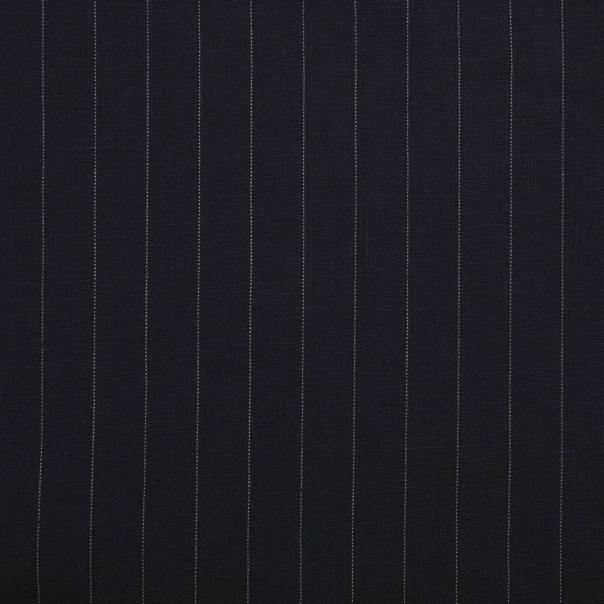 Midnight Pinstripe Linen Fabric 97573