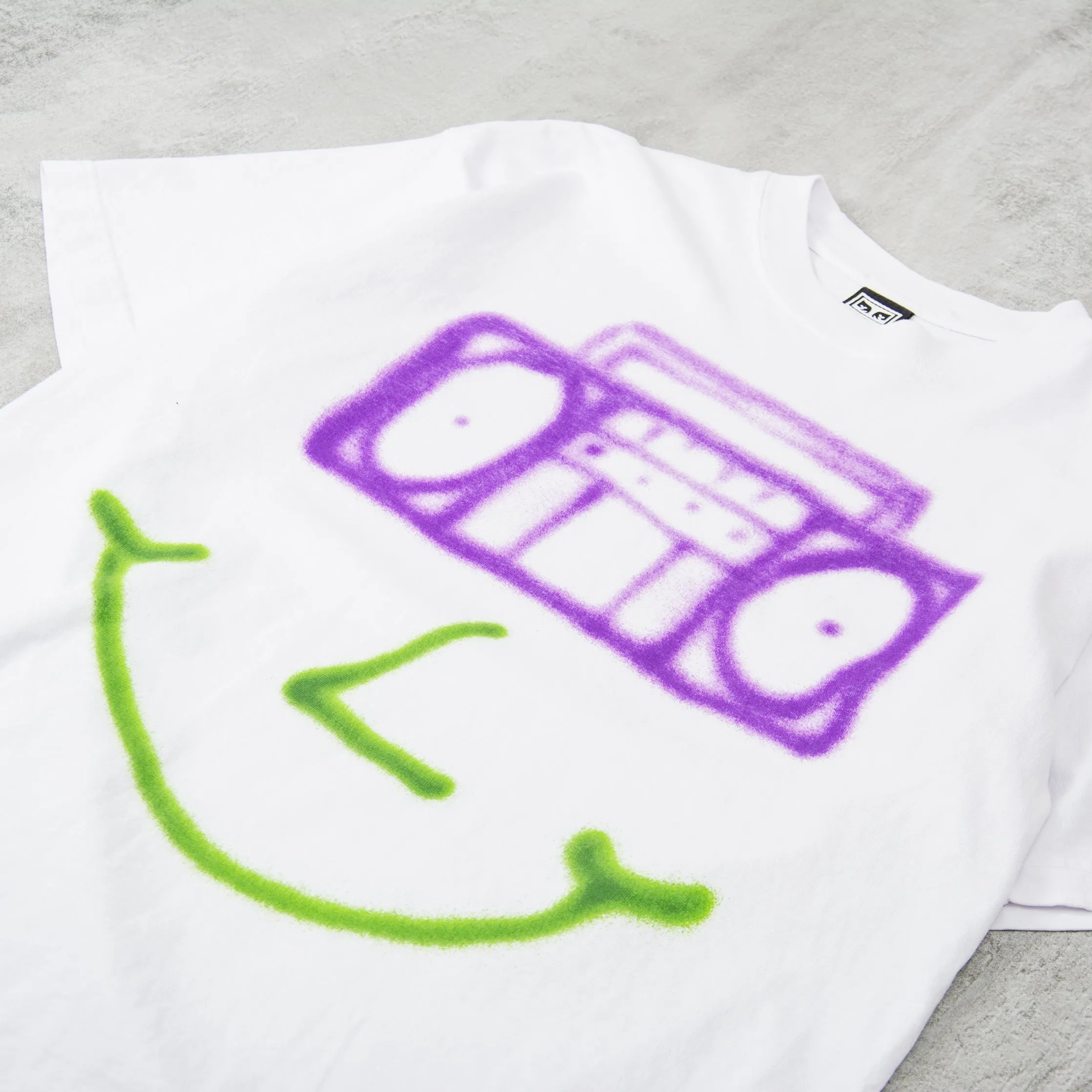 Obey Happy Boombox Tee - White