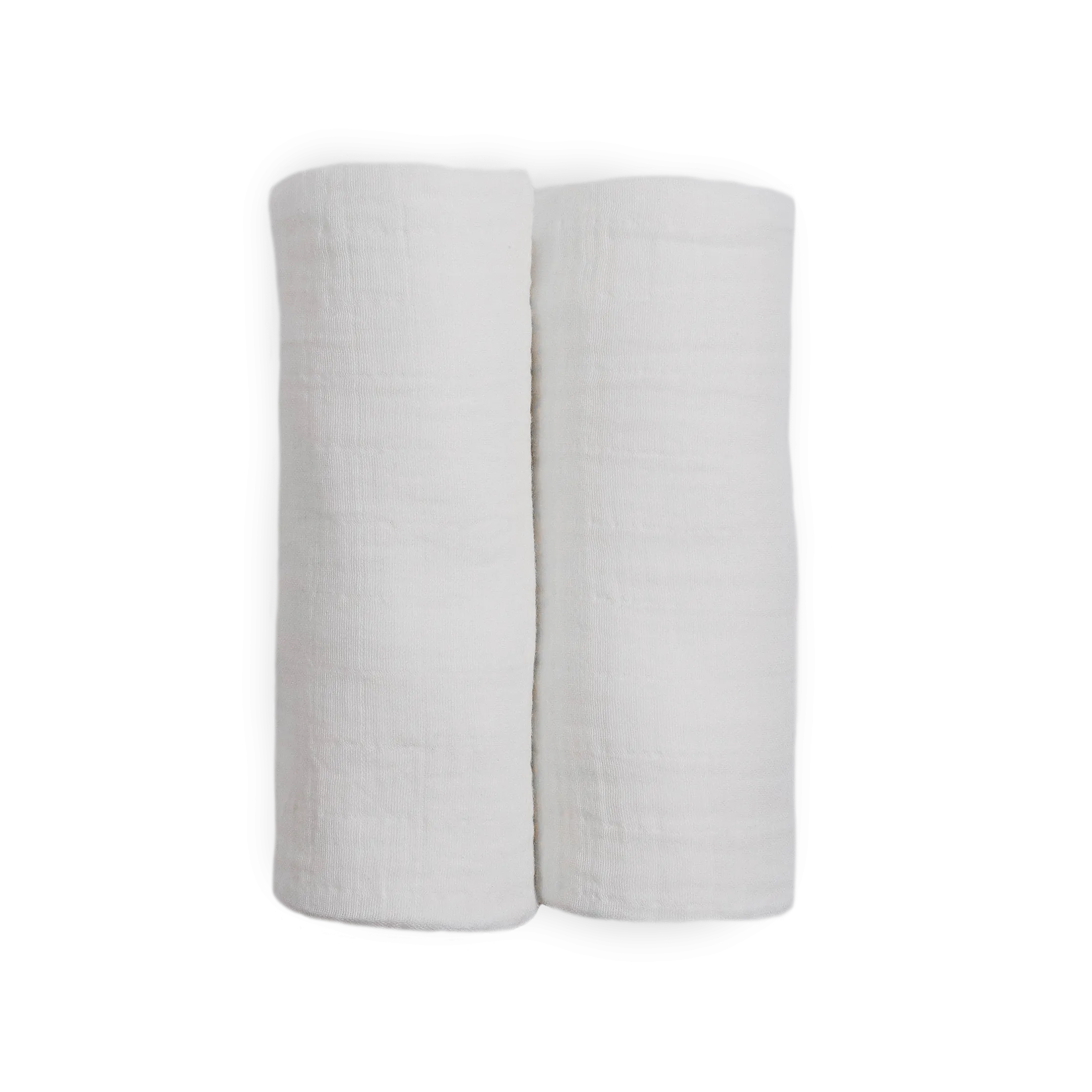 Organic Cotton Muslin Swaddle Blanket 2 Pack - White