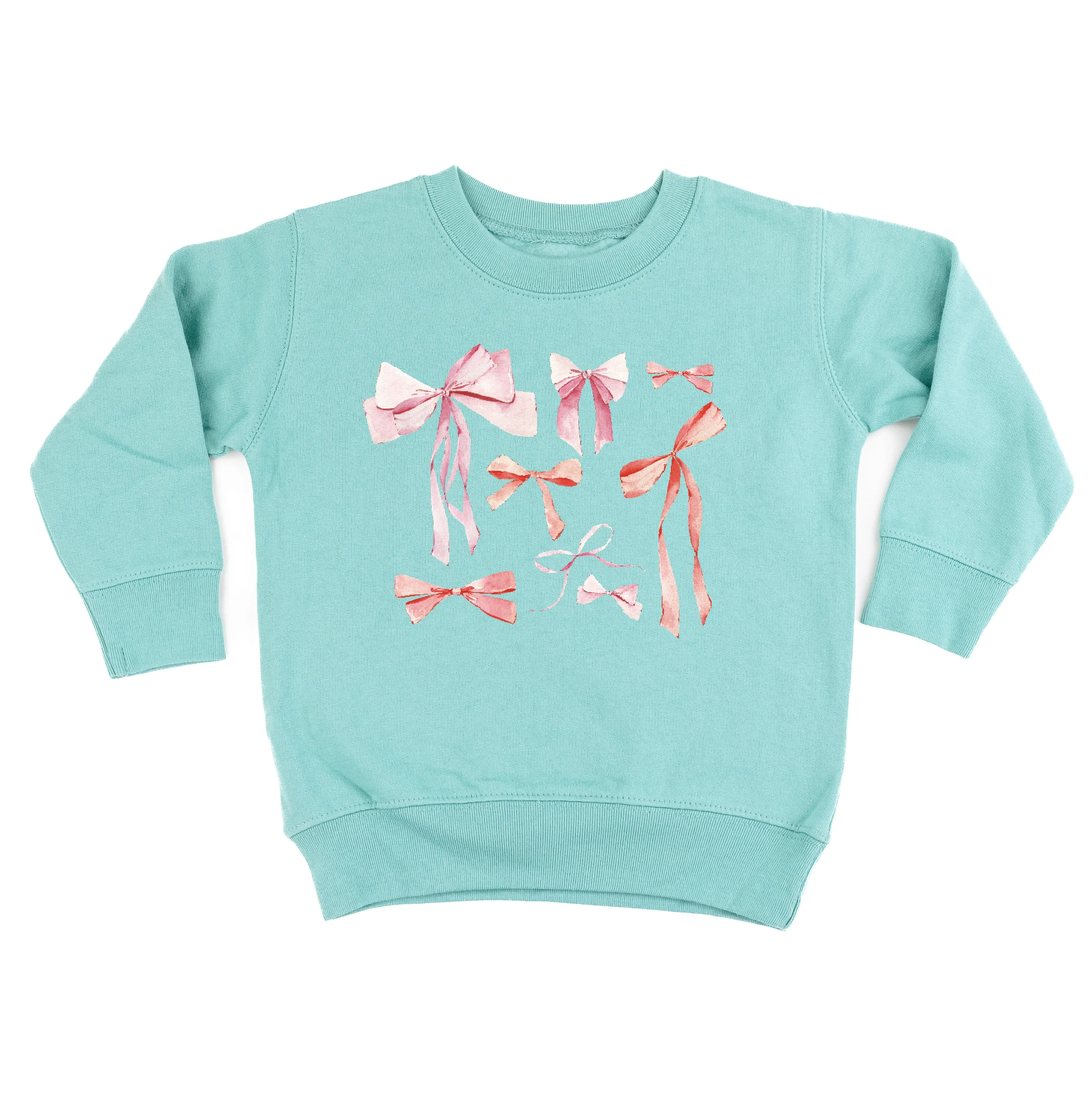 Pink And Red Valentine Bows - Child Sweater