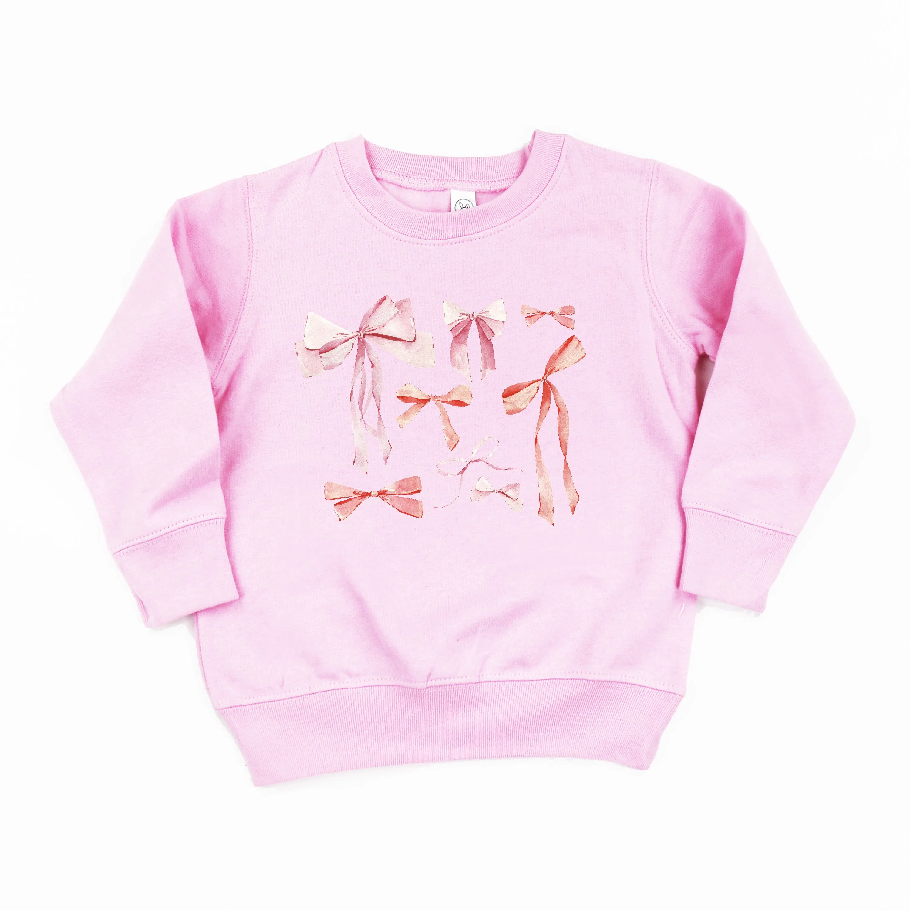 Pink And Red Valentine Bows - Child Sweater