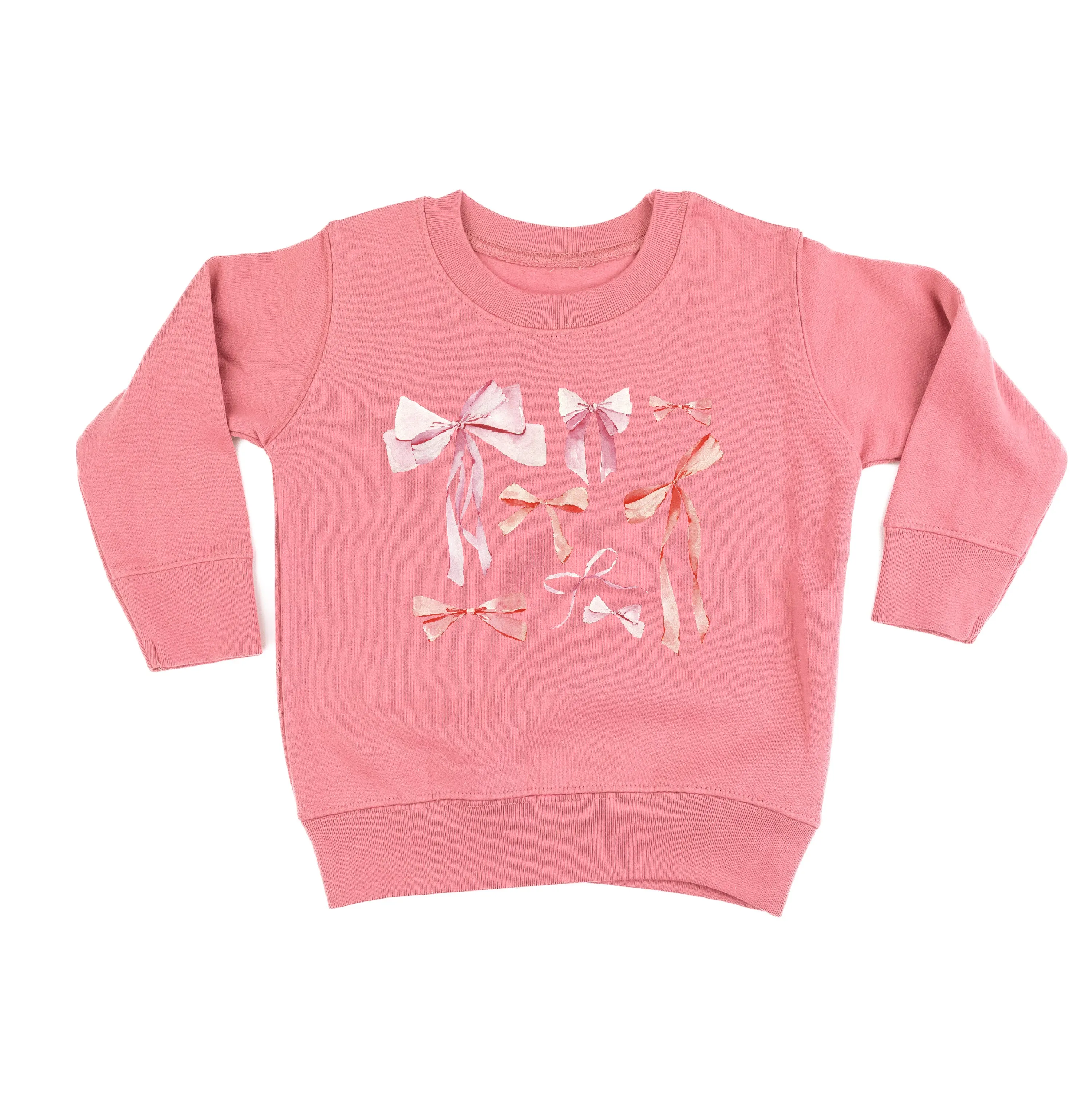Pink And Red Valentine Bows - Child Sweater