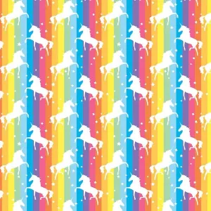 Rainbow Unicorn - Digital Cotton Print