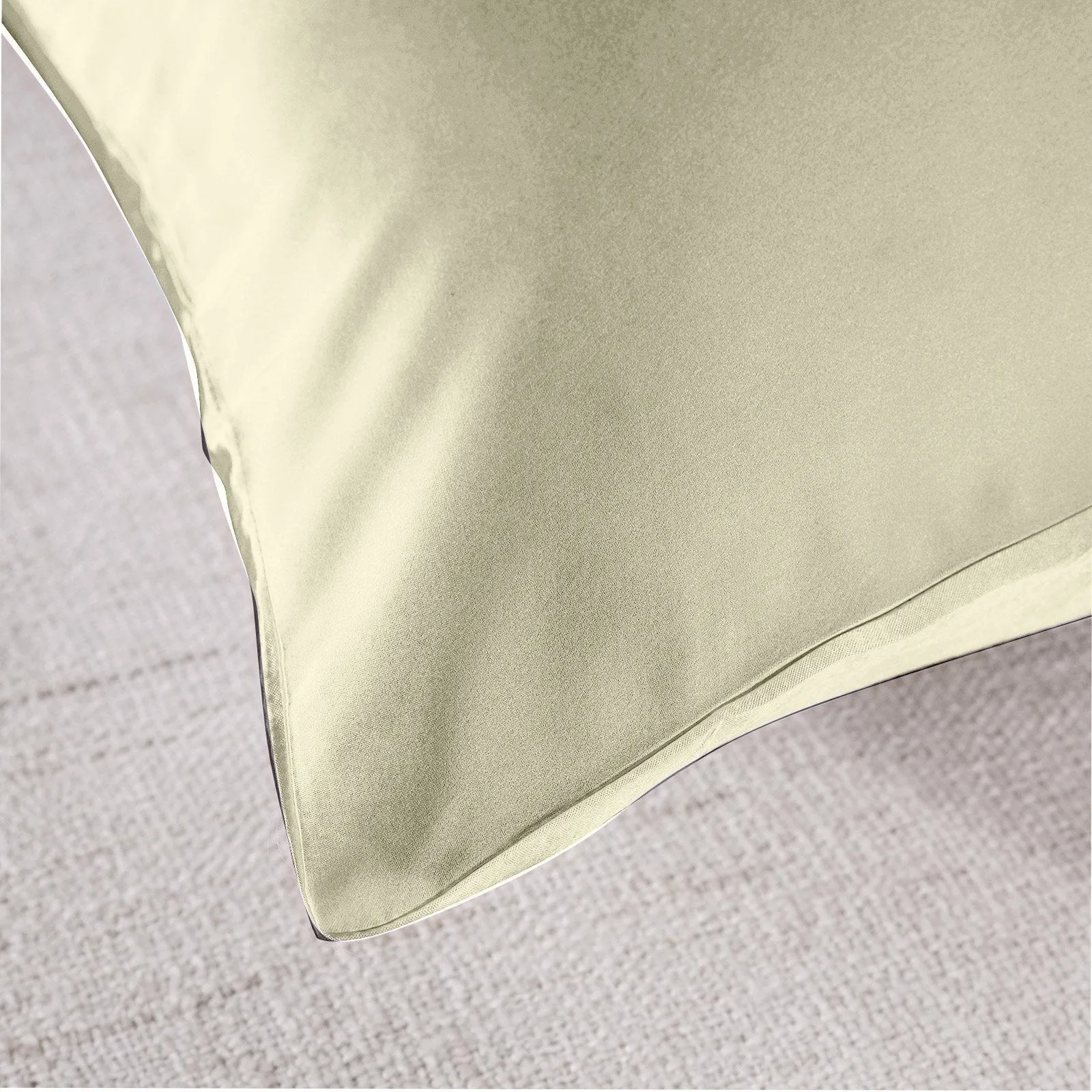 Royal Comfort Mulberry Soft Silk Hypoallergenic Pillowcase Twin Pack 51 x 76cm 51 x 76 cm Ivory