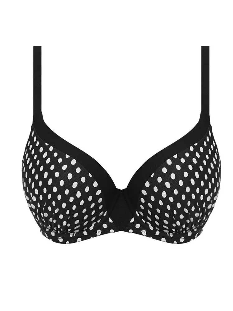 Santa Monica Moulded Bikini Top - Black/White