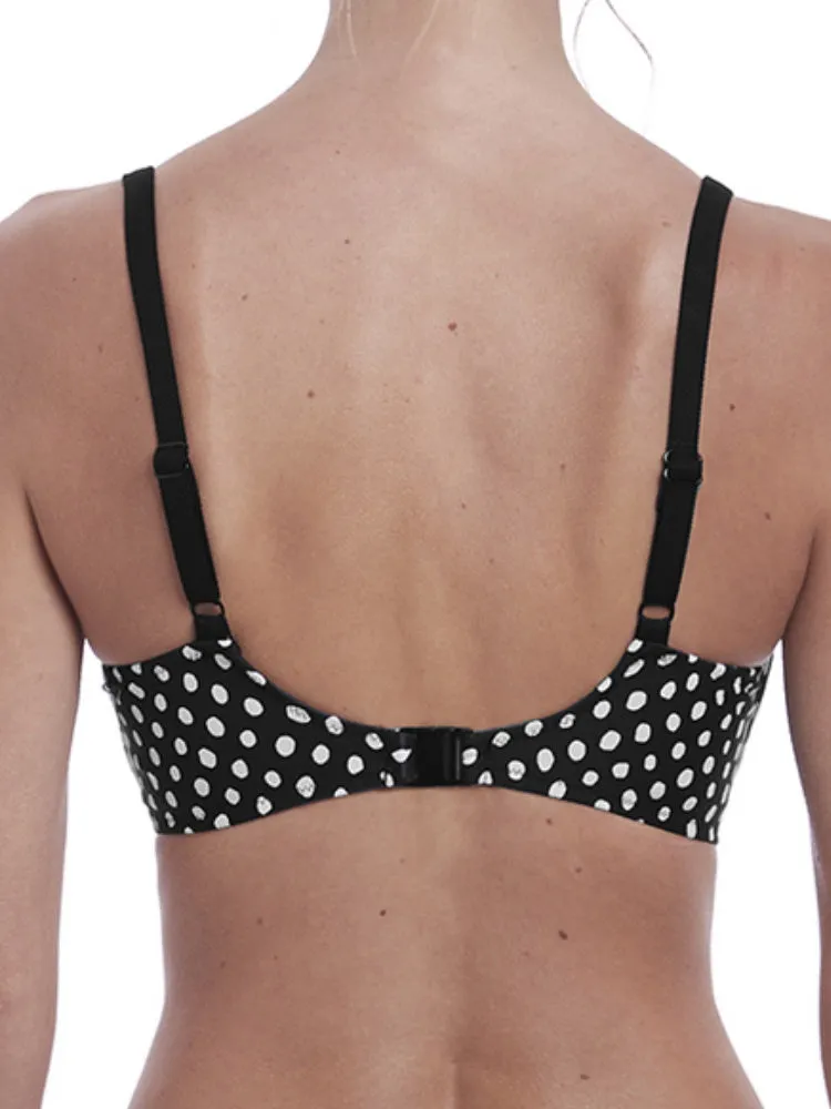 Santa Monica Moulded Bikini Top - Black/White