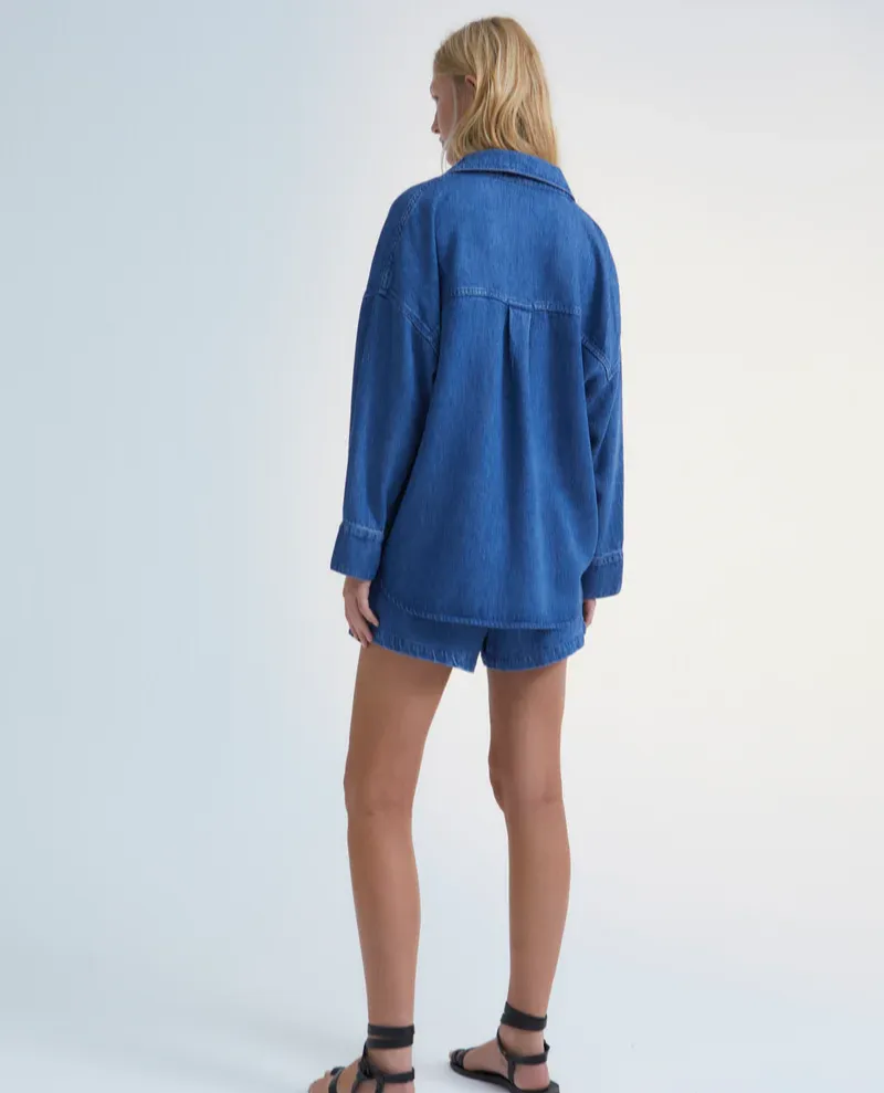 The New Society Woodland Denim Blouse
